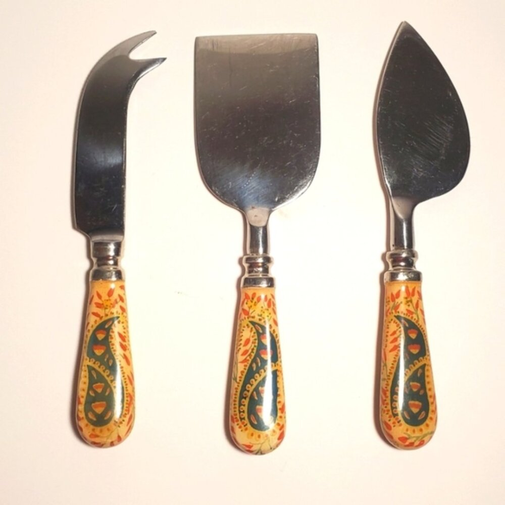 FREE WITH PURCHASE 🌟 Pottery Barn Cutlass Leppington Ltd Cheese Knife Set EUC